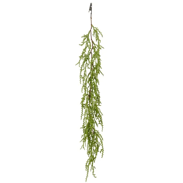 GASPER Sukkulenten Ranke Grün mit Krokodilklemme 57 cm - Kunstpflanzen