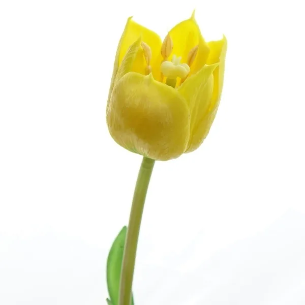 GASPER Tulpe Gelb mit zwei Blättern 46 cm - Kunstblumen GASPER Tulpe Gelb mit zwei Blättern 46 cm - Kunstblumen