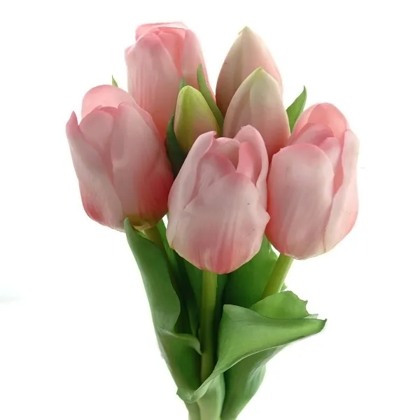 GASPER Tulpenstrauß Zartrosa aus 7 Stielen 32 cm - Kunstblumen GASPER Tulpenstrauß Zartrosa aus 7 Stielen 32 cm - Kunstblumen