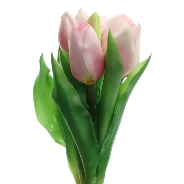 GASPER Tulpenstrauß Zartrosa aus 7 Stielen 32 cm - Kunstblumen