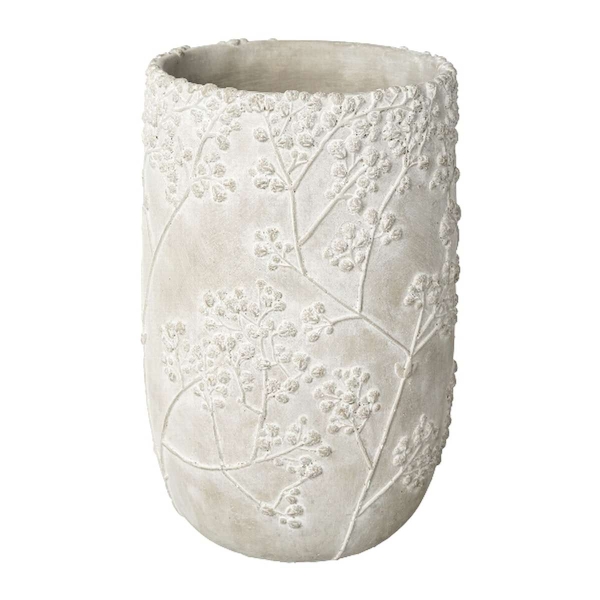 GASPER Vase GYPSOPHELIA  - Schleierkraut Grau Ø 20 cm x 28,8 cm - Keramik