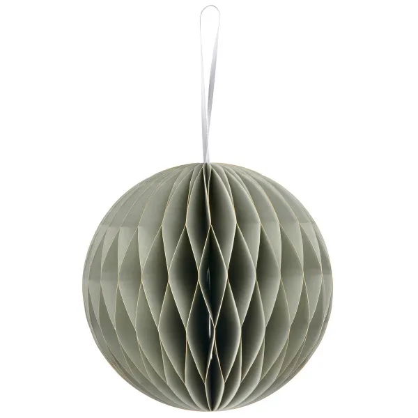 GASPER Weihnachtsanhänger Kugel Grau mit Magnetverschluss Ø 15 cm - Papier GASPER Weihnachtsanhänger Kugel Grau mit Magnetverschluss Ø 15 cm - Papier