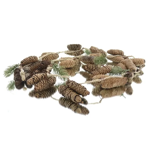 GASPER Weihnachtsgirlande Zapfen mit Tannengrün 165 cm - Kunstpflanzen GASPER Weihnachtsgirlande Zapfen mit Tannengrün 165 cm - Kunstpflanzen