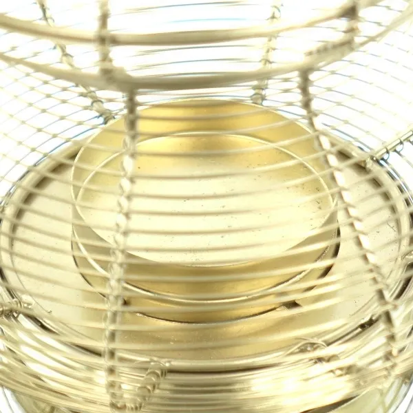 GASPER Weihnachtswindlicht Tannenbaum goldfarbener Draht 33 cm - Aluminium