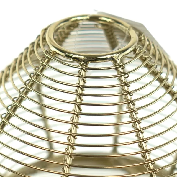 GASPER Weihnachtswindlicht Tannenbaum goldfarbener Draht 33 cm - Aluminium