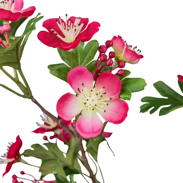 GASPER Weißdornzweig Rosa & Creme 71 cm - Kunstpflanzen