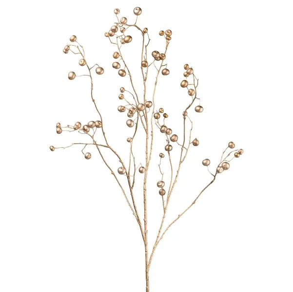 GASPER Weihnachtsdeko Zierapfelzweig Goldfarben 136 cm - Kunstpflanzen GASPER Weihnachtsdeko Zierapfelzweig Goldfarben 136 cm - Kunstpflanzen