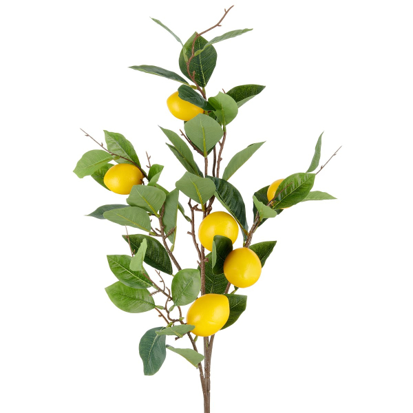 GASPER Zitronenzweig Gelb mit 6 Zitronen 94 cm - Kunstpflanzen