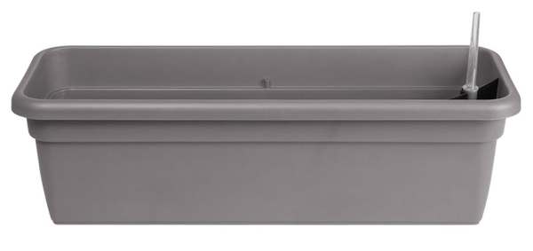 Geda Balkonkasten FLORA Taupe mit Bewässerungseinsatz 79 cm - Kunststoff