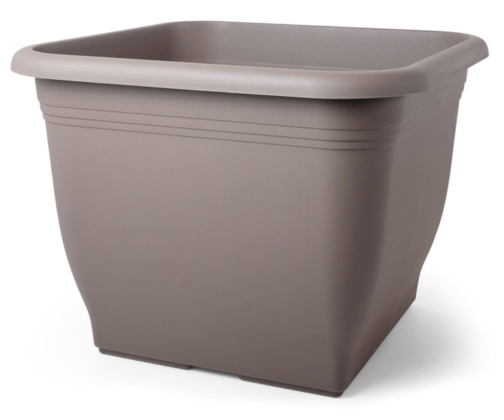 GEDA Pflanztopf Quadrat Taupe 58 x 58 cm - Kunststoff