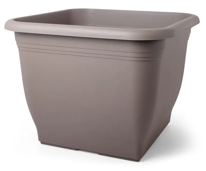 GEDA Pflanztopf Quadrat Taupe 58 x 58 cm - Kunststoff