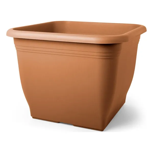 GEDA Pflanztopf Quadrat 19 x 19 cm, Terracotta, Kunststoff