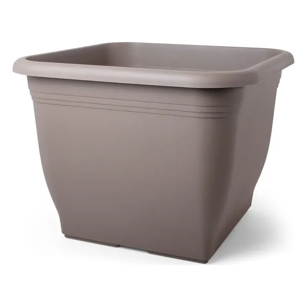 GEDA Pflanztopf Quadrat Taupe 23 x 23 cm - Kunststoff