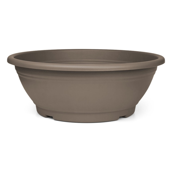 GEDA Pflanzschale 40 x 14 cm mit Loch taupe - aus Kunststoff