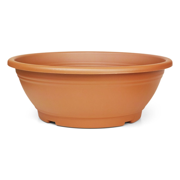 GEDA Pflanzschale 40 x 14 cm mit Loch terracotta - aus Kunststoff