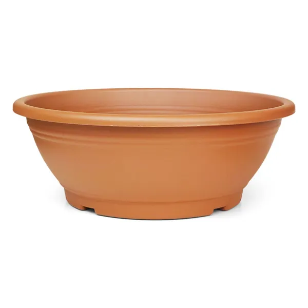 GEDA Pflanzschale 40 x 14 cm mit Loch terracotta - aus Kunststoff