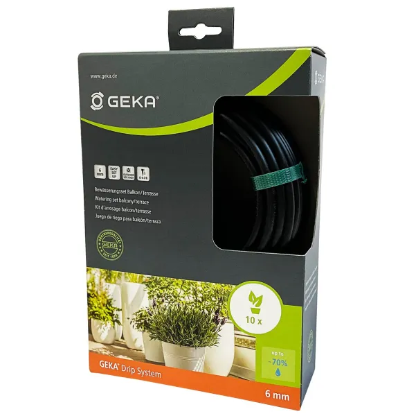 GEKA® Drip System 6 mm Set Bewässerung für Balkon & Terrasse - 15 Meter GEKA® Drip System 6 mm Set Bewässerung für Balkon & Terrasse - 15 Meter