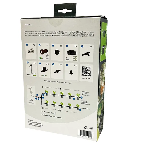 GEKA® Drip System 6 mm Set Bewässerung für Balkon & Terrasse - 15 Meter