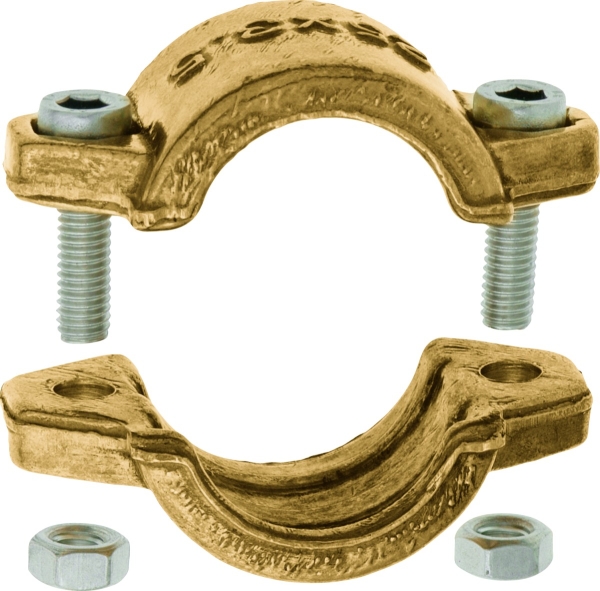 GEKA® Klemmschalen Spannbereich 25 - 27 mm Messing 2-teilig