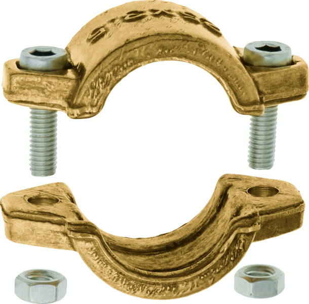 GEKA® Klemmschalen Spannbereich 38 - 41 mm Messing 2-teilig