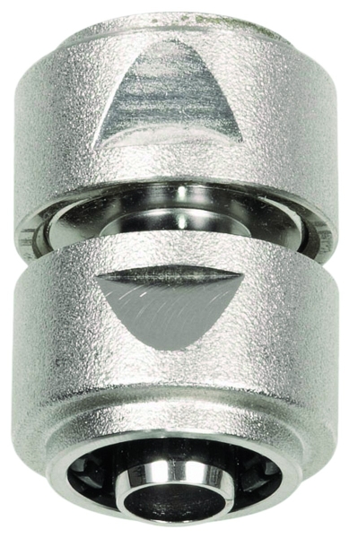 GEKA® plus Schlauchverbinder mit Spannmutter 3/4 Zoll Messing vernickelt