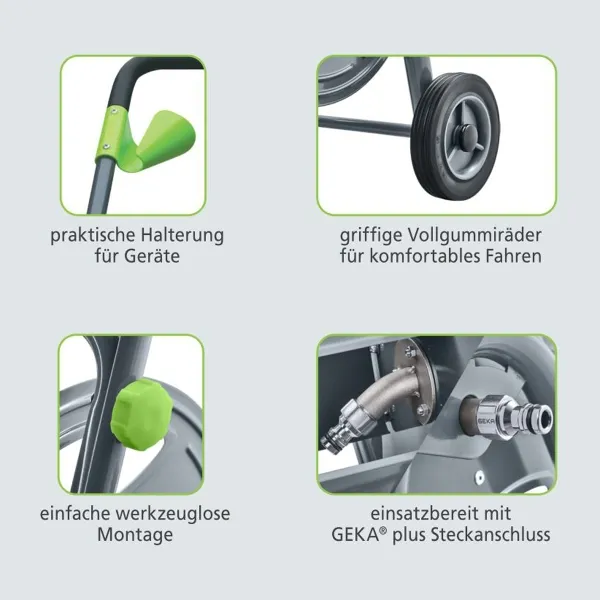 GEKA® plus Schlauchwagen P25 incl.Drehnippel Schlauch & Stecksystem