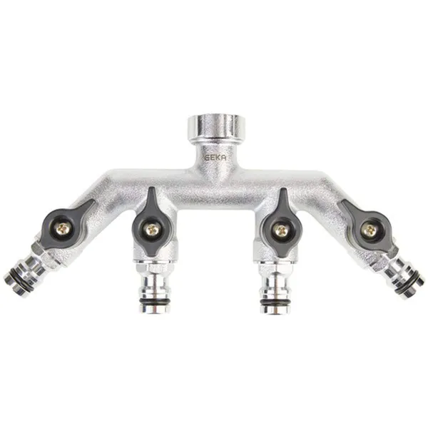 GEKA® plus-Vierwegeventil Stecksystem IG G 3/4 MS Cr EAN