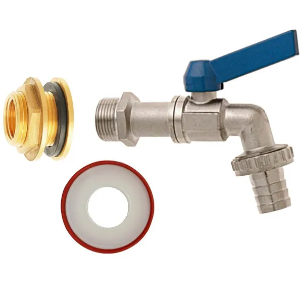GEKA® Regentonnen Anschluss Set - IG 3/4 Zoll x AG 1 Zoll, Stripe GEKA® Regentonnen Anschluss Set - IG 3/4 Zoll x AG 1 Zoll, Stripe