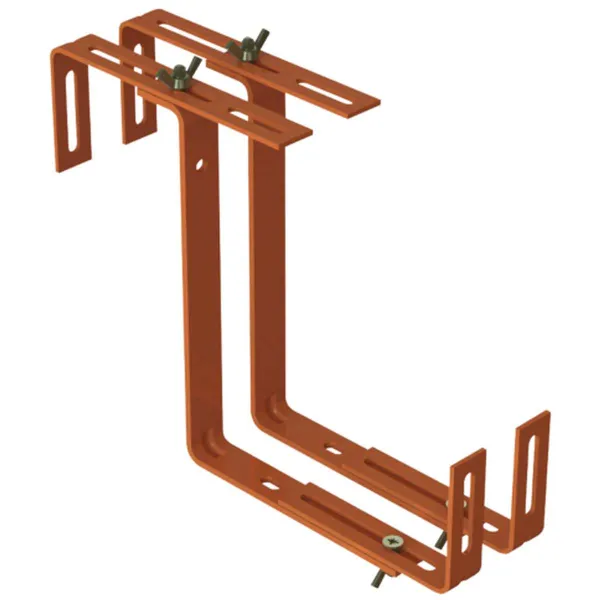 Geli 2 Blumenkastenhalter TYP D Terracotta 2-fach verstellbar