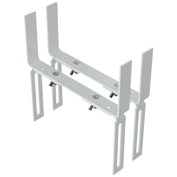 Geli 2 Blumenkastenhalter TYP H Weiß für Mauern 1-fach verstellbar