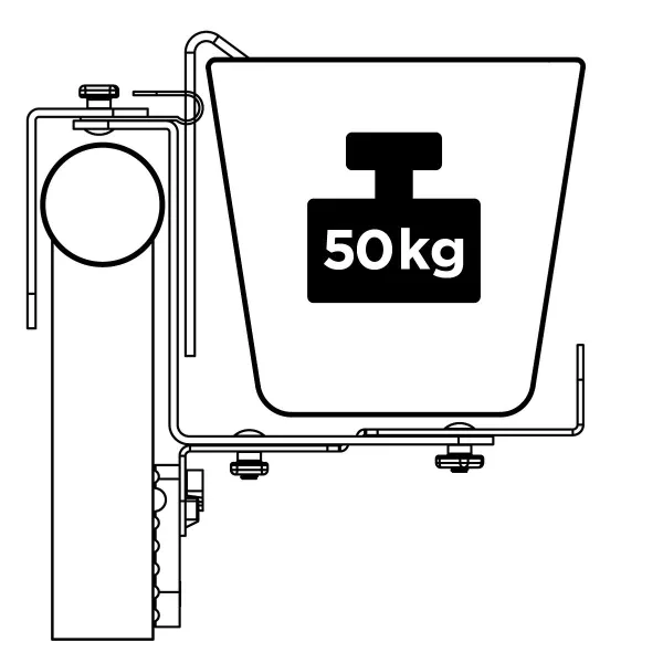 Geli 2 Blumenkastenhalter TYP U Anthrazit 3-fach verstellbar