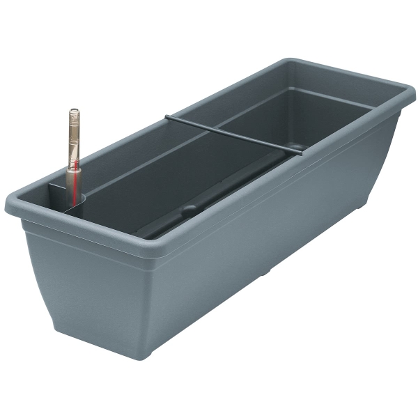 Geli Balkonkasten AQUA TOSCANA Anthrazit  60 cm mit Bewässerungssystem - Kunststoff