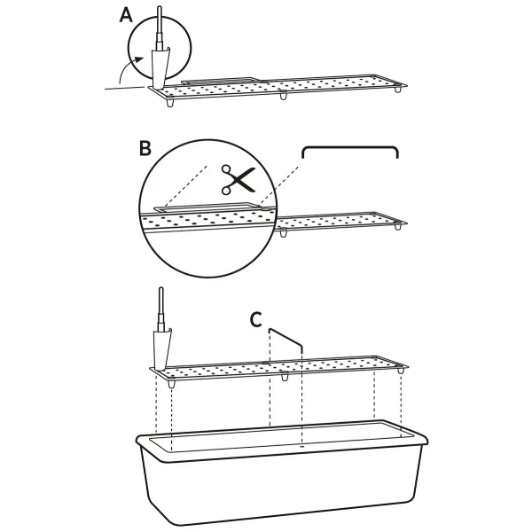 Geli Bewässerungsblumenkasten VIVA Weiß 60 x 21,2 cm - Kunststoff