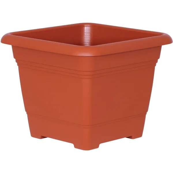 Geli Pflanzkübel NORA Terracotta 40 cm quadratisch - Kunststoff Geli Pflanzkübel NORA Terracotta 40 cm quadratisch - Kunststoff
