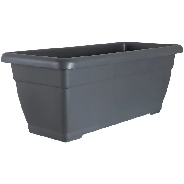 Geli Pflanztrog PLATO Anthrazit 80 x 37 cm - Kunststoff