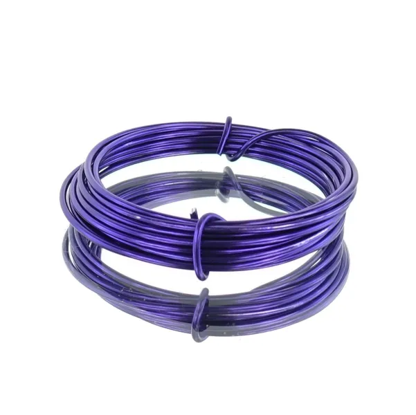 H & R Bastel - Aluminiumdraht Violett rostfrei Ø 2 mm - 3 Meter