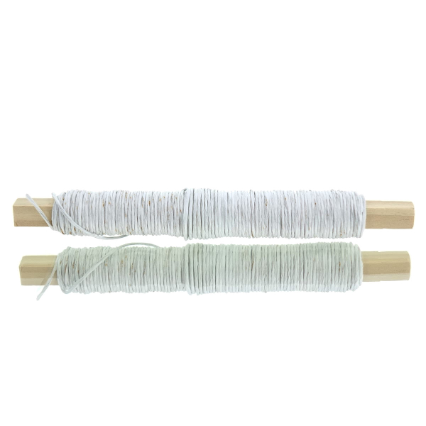 H & R Bastel - Papierdraht Weiß Ø 0,8 mm - 22 Meter