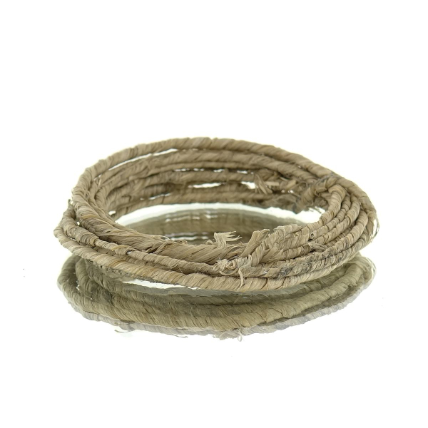 H & R Bastel - Rustic Wire Natur beige-braun ummantelter Draht Ø 3-5 mm -  3 Meter