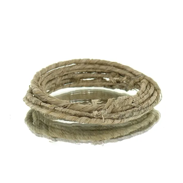 H & R Bastel - Rustic Wire Natur beige-braun ummantelter Draht Ø 3-5 mm - 3 Meter
