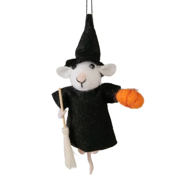 Boltze Hängefigur Nymora Zauberermaus Höhe 14 cm - Wolle & Polyester