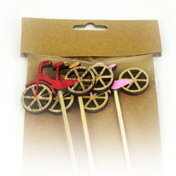 Holz Fahrrad Stecker 30cm, bunt