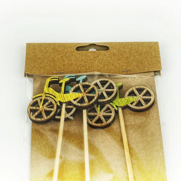 Holz Fahrrad Stecker 30cm, gelb