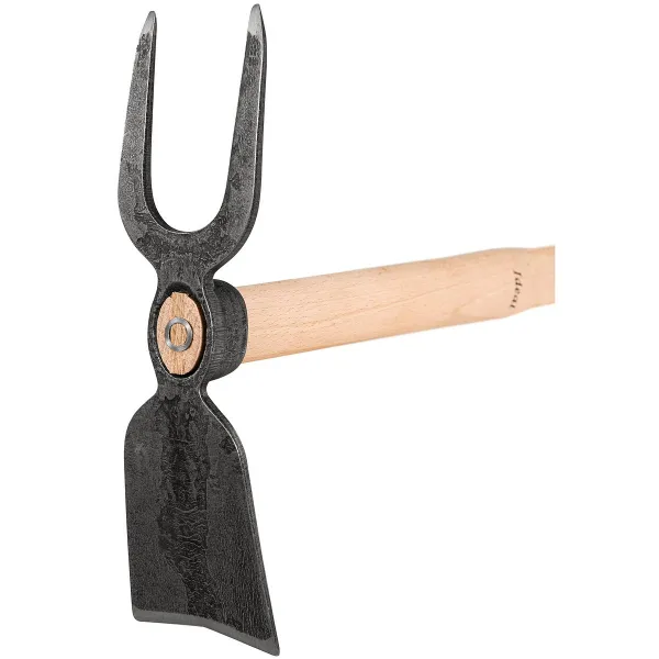 IDEAL-Doppelhäckchen mit 40 cm Buchenstiel - Hochwertiger Vergütungsstahl IDEAL-Doppelhäckchen mit 40 cm Buchenstiel - Hochwertiger Vergütungsstahl