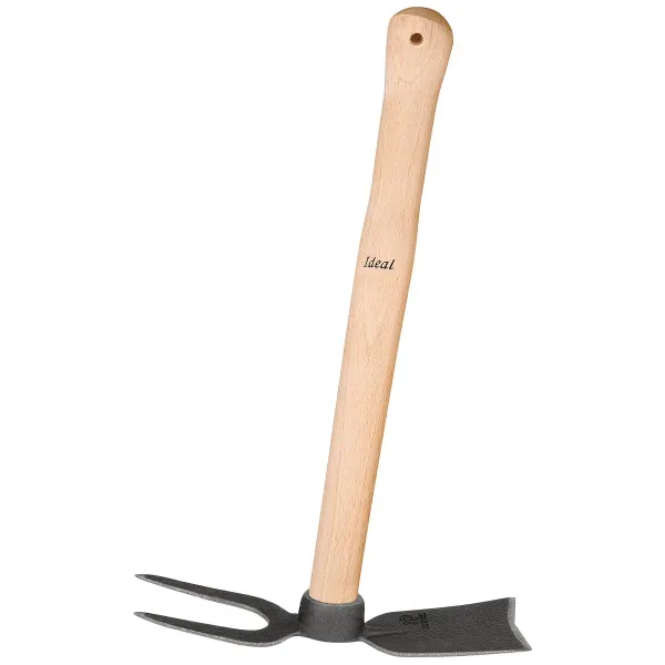 IDEAL-Doppelhäckchen mit 40 cm Buchenstiel - Hochwertiger Vergütungsstahl