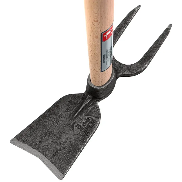 IDEAL-Doppelhäckchen mit 40 cm Buchenstiel - Hochwertiger Vergütungsstahl