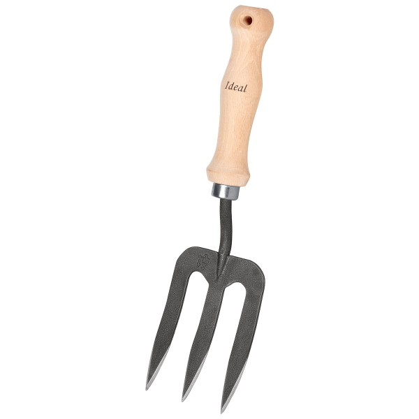 IDEAL-Handgabel mit 15,5 cm Buchenstiel - Hochwertiger Vergütungsstahl