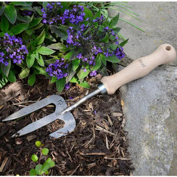 IDEAL-Handgabel mit 15,5 cm Buchenstiel - Hochwertiger Vergütungsstahl