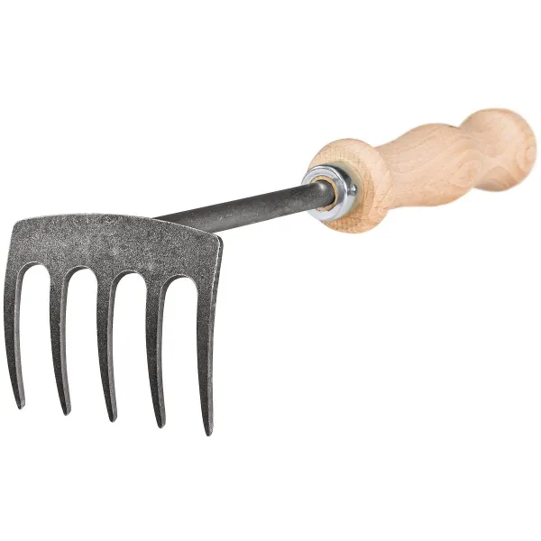 IDEAL-Handrechen mit 15,5 cm Buchenstiel - Hochwertiger Vergütungsstahl IDEAL-Handrechen mit 15,5 cm Buchenstiel - Hochwertiger Vergütungsstahl