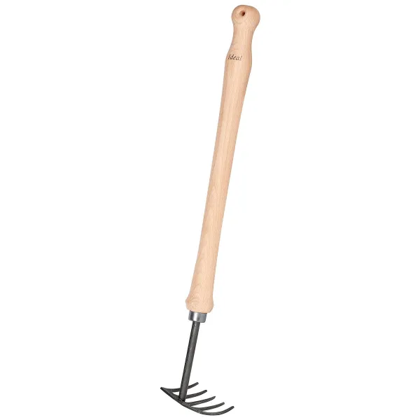 IDEAL-Handrechen mit 40 cm Buchenstiel - Hochwertiger Vergütungsstahl