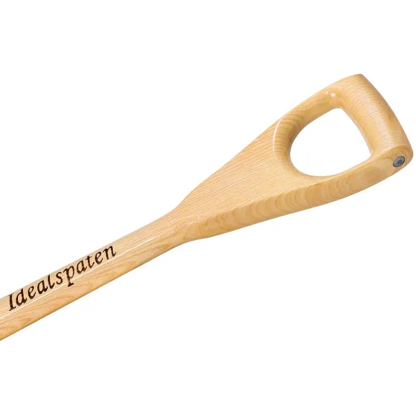 IDEAL-Spaten Premium Gärtner Form Doppelfederspaten mit Tritt Eschen-D-Stiel - Größe 2